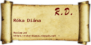 Róka Diána névjegykártya